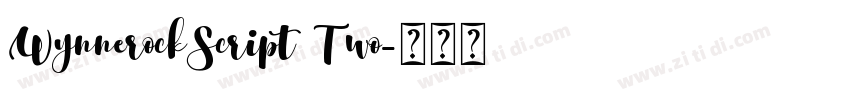 WynnerockScript Two字体转换